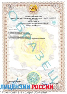 Образец сертификата соответствия (приложение) Новомичуринск Сертификат ISO 14001